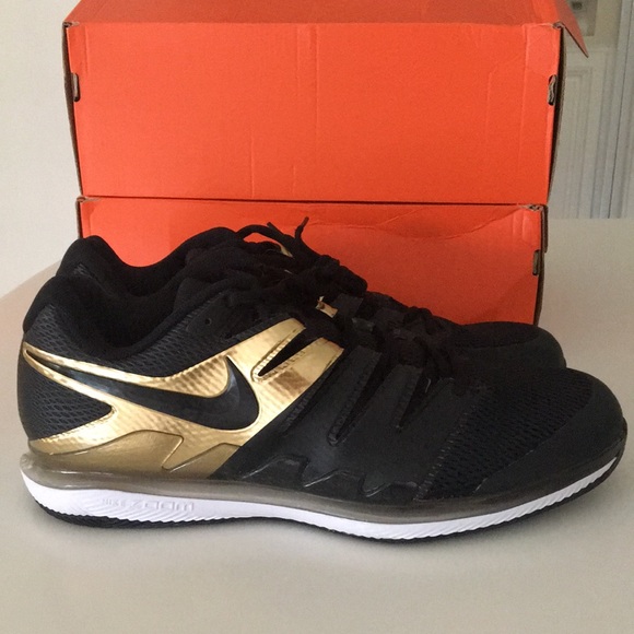 Nike Air Zoom Vapor X HC Black Gold AA8030 15 Med - Picture 8 of 9